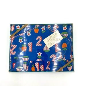 Diaper Stacker Swivel Hanger Something Pretty Dark Blue Numbers Oranges.